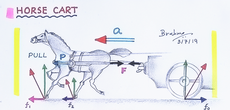 Πώς σχεδιάζουμε μία δύναμη στο σύστημα άλογο-άμαξα